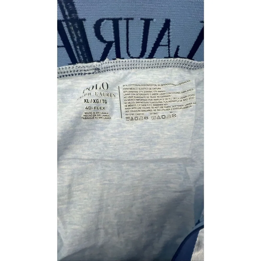 Polo Ralph Lauren Men's 4D-Flex Cotton Stretch Boxer Brief Heather Blue Size XL